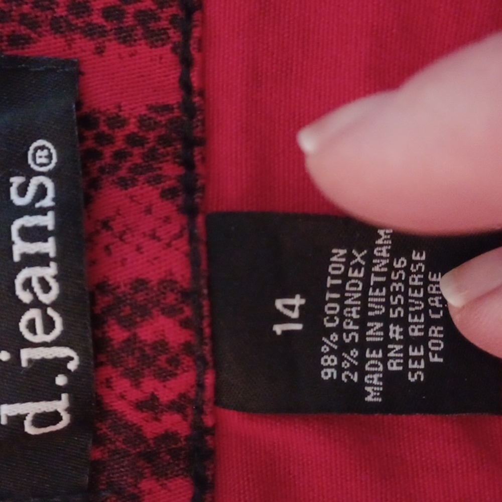 D. Jeans 5 pocket snakeskin skirt size 14 - Picture 3 of 3